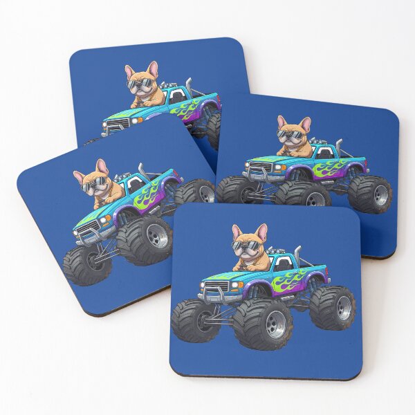 Item preview, French Bulldog Driving Monster Truck designed and sold by PawsyVibe.