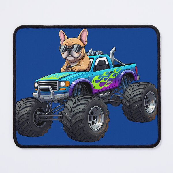 Item preview, French Bulldog Driving Monster Truck designed and sold by PawsyVibe.