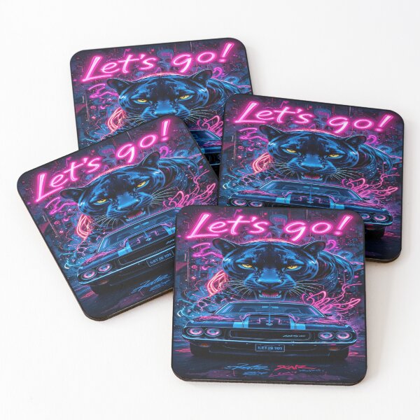Item preview, Neon Panther Let's Go! designed and sold by Hot4Shirt.