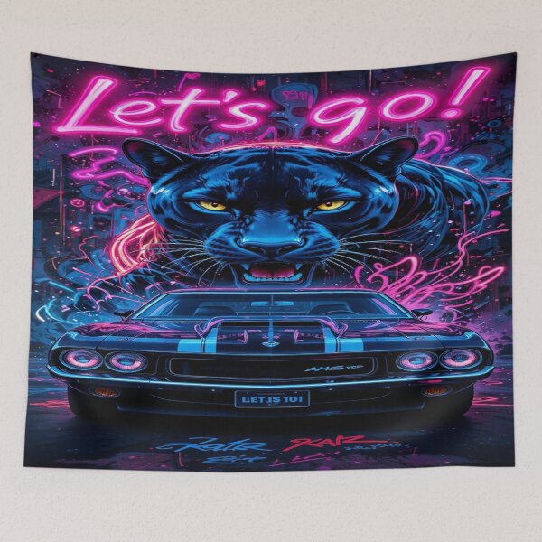 Item preview, Neon Panther Let's Go! designed and sold by Hot4Shirt.