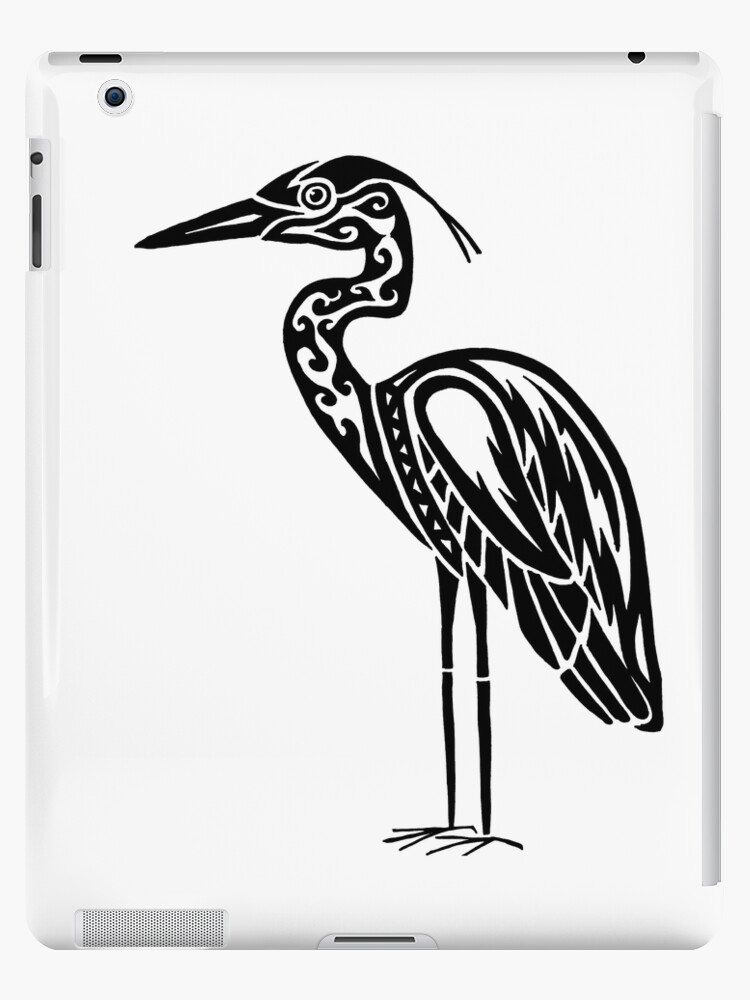 Great Blue Heron Tribal Design Ipad Case Skin By Kitayamadesigns Redbubble