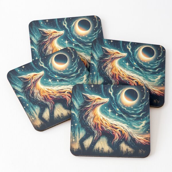 Item preview, Wood Texture Northern Lights Fox, Ai Generated Art   designed and sold by ACC .