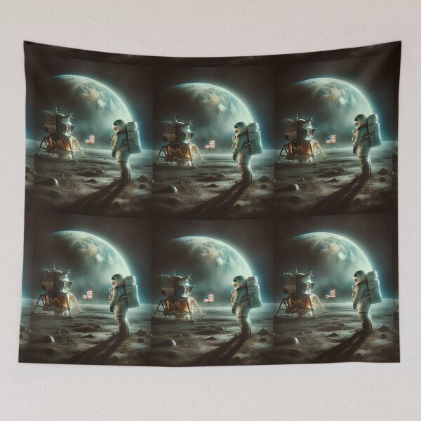 Item preview, First men on the moon designed and sold by RobertMartinArt.