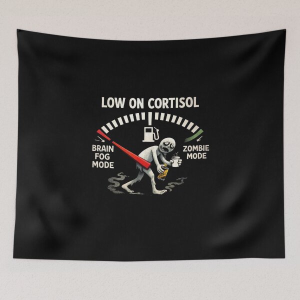 Item preview, Low Cortisol Level — Brain Fog Minimalist Line Art Sticker designed and sold by VibeOffline Studio.