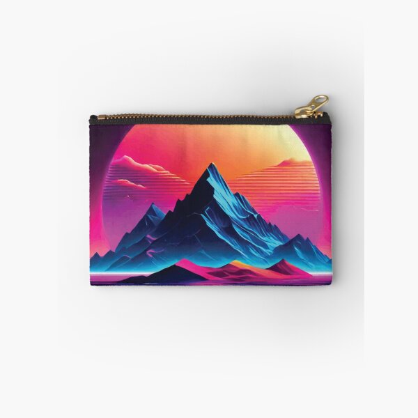 Item preview, Neon Synthwave Mountains with Glowing Sun designed and sold by Arturo Daniel Garcia Palomo.