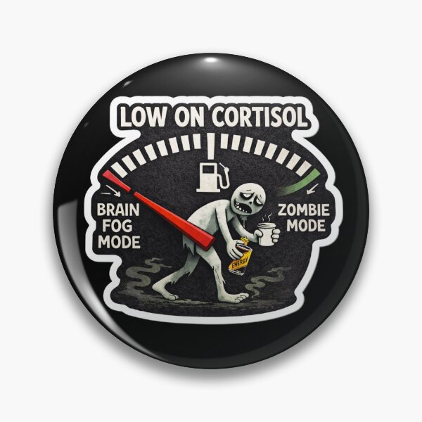 Item preview, Low Cortisol Level — Brain Fog Minimalist Line Art Sticker designed and sold by VibeOffline Studio.