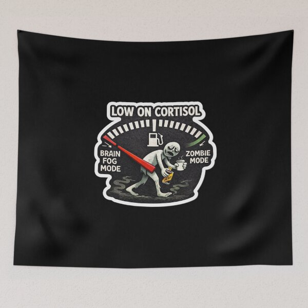 Item preview, Low Cortisol Level — Brain Fog Minimalist Line Art Sticker designed and sold by VibeOffline Studio.