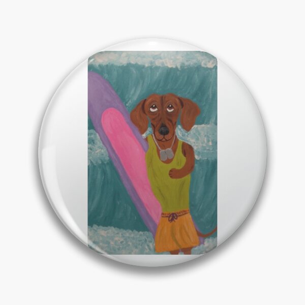 Item preview, Dachshund Surfer designed and sold by Squirreldumplings.