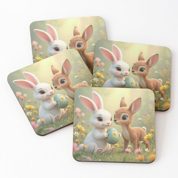 Item preview, Easter Bunny with Fawn and Egg designed and sold by Maria Dryfhout.
