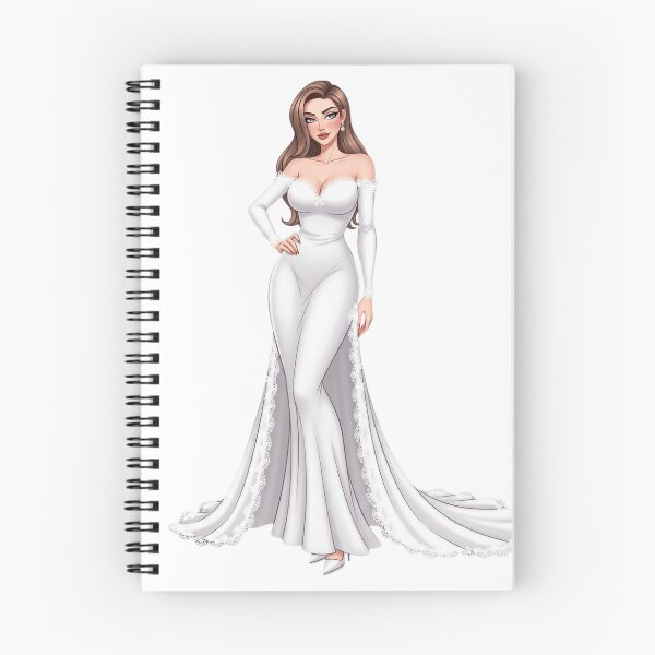 Item preview, Modern Bride Illustration – Elegant White Wedding Gown Art designed and sold by Tw1nsAIArt.