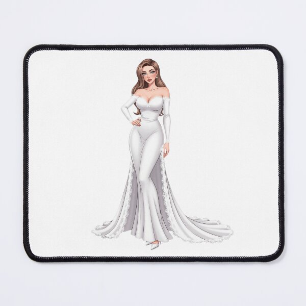 Item preview, Modern Bride Illustration – Elegant White Wedding Gown Art designed and sold by Tw1nsAIArt.