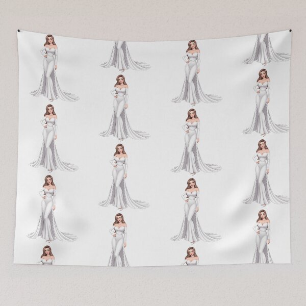 Item preview, Modern Bride Illustration – Elegant White Wedding Gown Art designed and sold by Tw1nsAIArt.