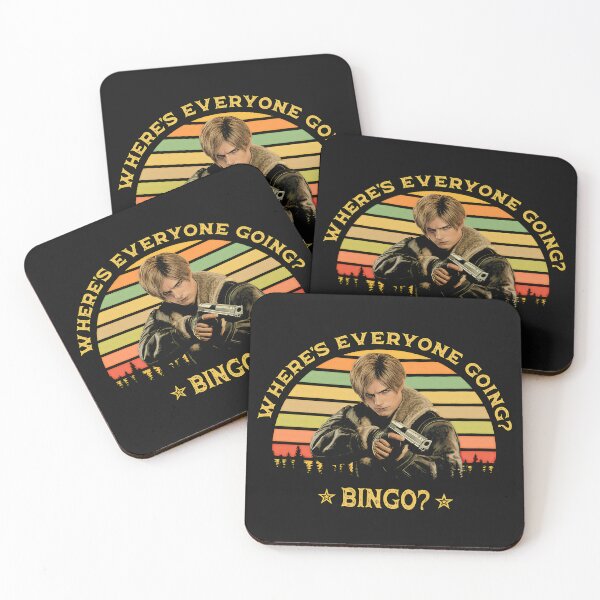 Item preview, Leon Kennedy Bingo T-Shirt – Resident Evil 4 Retro Sunset Horror Game Tee designed and sold by STAATI.