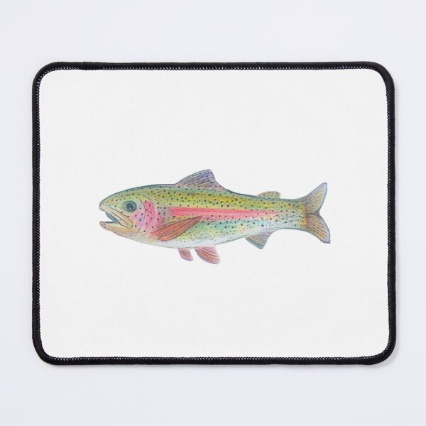 Item preview, Rainbow Trout Fish Art Hatchery Drawing Fly Fishing designed and sold by fishladydesigns.