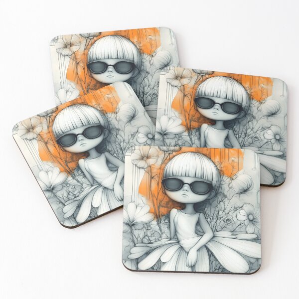 Item preview, Flower Girl with Cool Sunglasses designed and sold by Shoot-The-Moon.