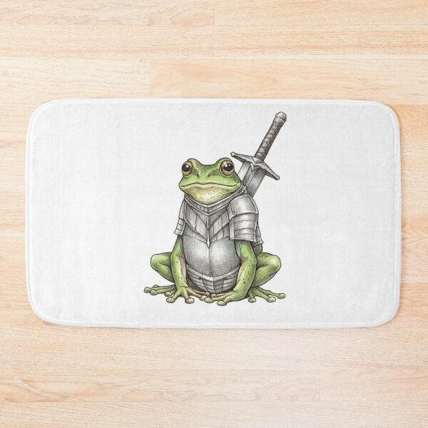 Item preview, Medieval Amphibian Warrior – Frog Knight with Sword designed and sold by HeyHas.