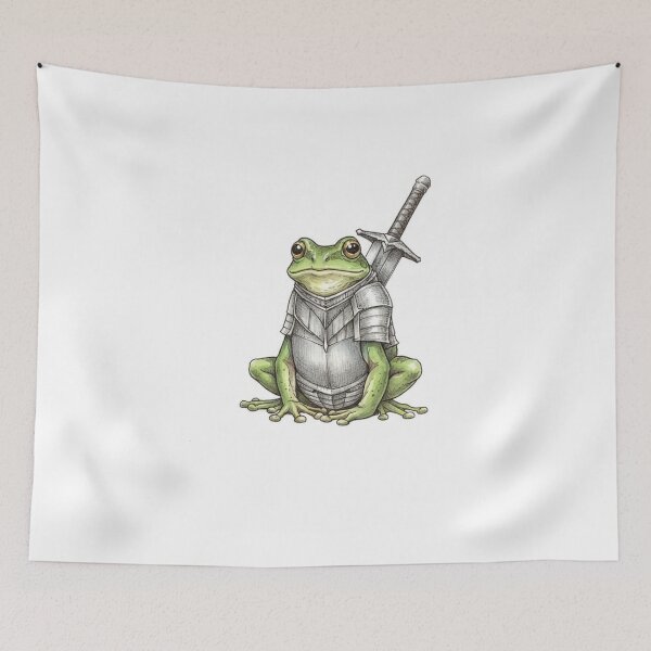 Item preview, Medieval Amphibian Warrior – Frog Knight with Sword designed and sold by HeyHas.
