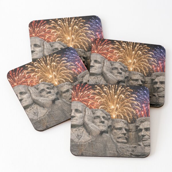 Item preview, Mount Rushmore Humor with Fireworks designed and sold by Maria Dryfhout.