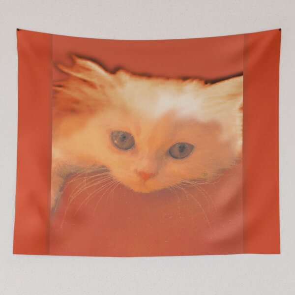 Item preview, White Persian Fluffy Cat Vanda Portrait (Photo by ACCI) designed and sold by VanyssaGraphics.