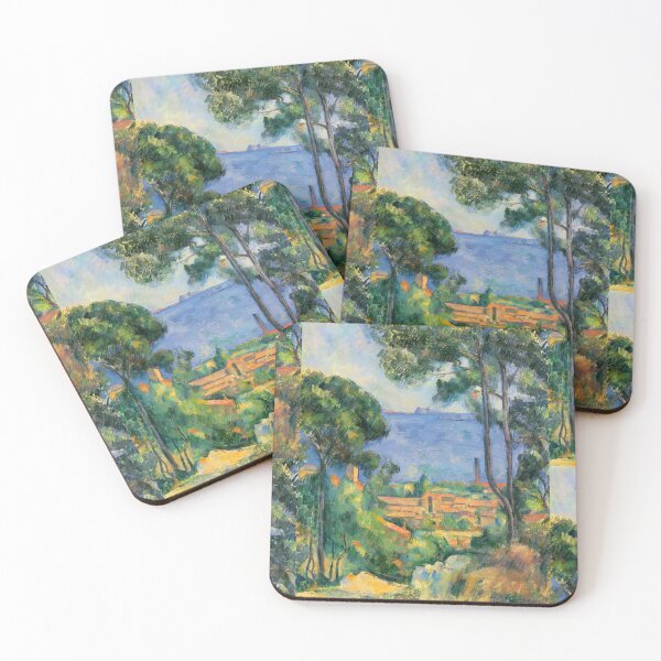 Item preview, View of L'estaque and the Chateau D'if by Paul Cézanne: Mediterranean Landscape Poster designed and sold by artofuniverse.