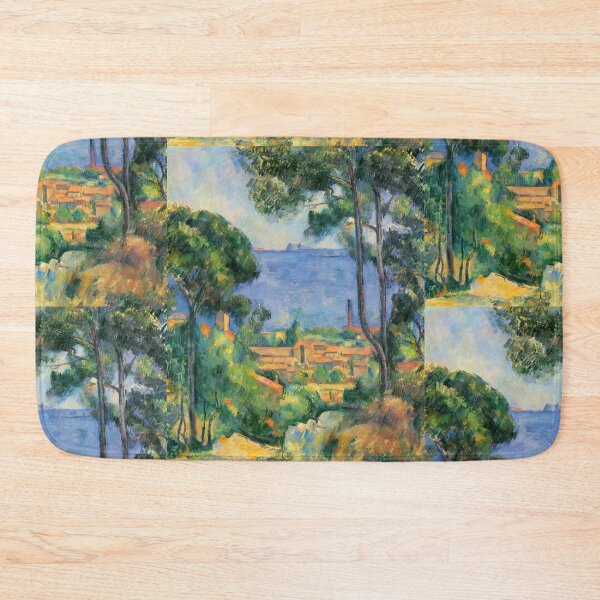 Item preview, View of L'estaque and the Chateau D'if by Paul Cézanne: Mediterranean Landscape Poster designed and sold by artofuniverse.