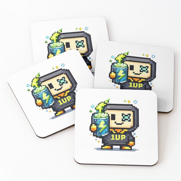 Item preview, 8 Bit Gamer Energy Boost Pixel Character designed and sold by Respawn Society.