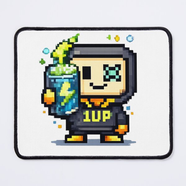 Item preview, 8 Bit Gamer Energy Boost Pixel Character designed and sold by Respawn Society.