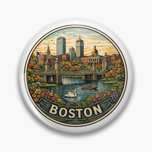 Item preview, Boston Travel Badge designed and sold by M. K..