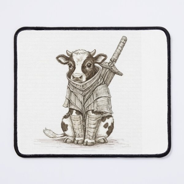 Item preview, Fantasy Cow Knight – Adorable Medieval Illustration designed and sold by HeyHas.