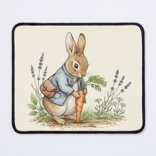 Item preview, Vintage Garden Rabbit with Carrot Illustration designed and sold by Pasteltone.