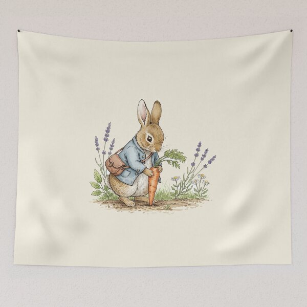 Item preview, Vintage Garden Rabbit with Carrot Illustration designed and sold by Pasteltone.
