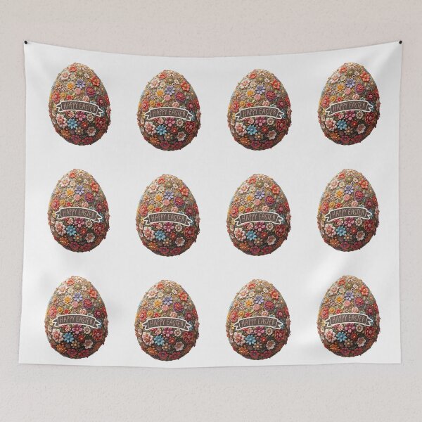 Item preview, Happy Easter Floral Egg - Vintage Spring Flower Design. designed and sold by LunaPrintCo.
