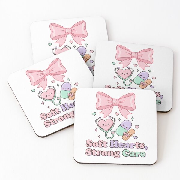 Item preview, Soft Hearts Strong Care Tee | cute nurse graphic, pastel coquette medical  designed and sold by pohapoha181.