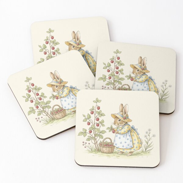 Item preview, Sweet Bunny Gathering Wild Raspberries designed and sold by Pasteltone.