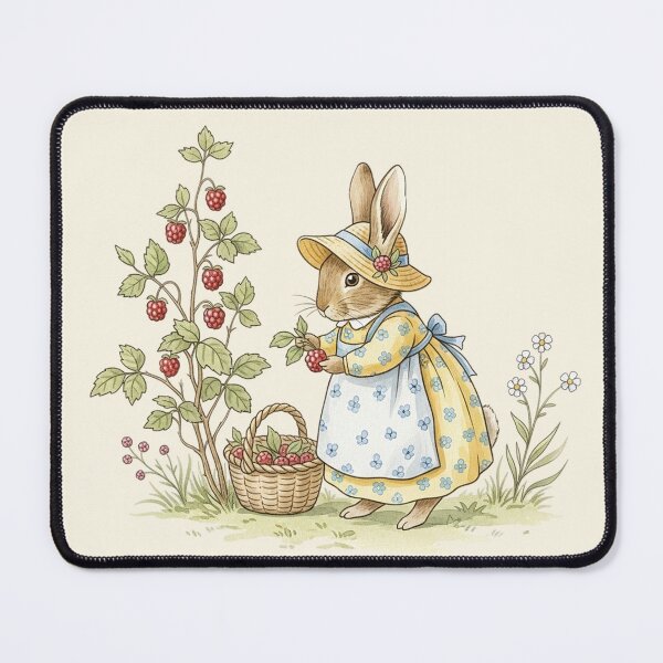 Item preview, Sweet Bunny Gathering Wild Raspberries designed and sold by Pasteltone.