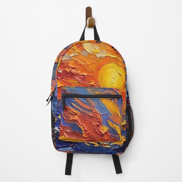 Item preview, Majestic Tall Ship at Sunset Impressionist Oil Painting designed and sold by The Design Asset Station.