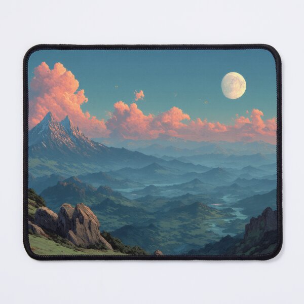 Item preview, Epic Fantasy Landscape Art – Moonlit Valley designed and sold by MetroEnvision.