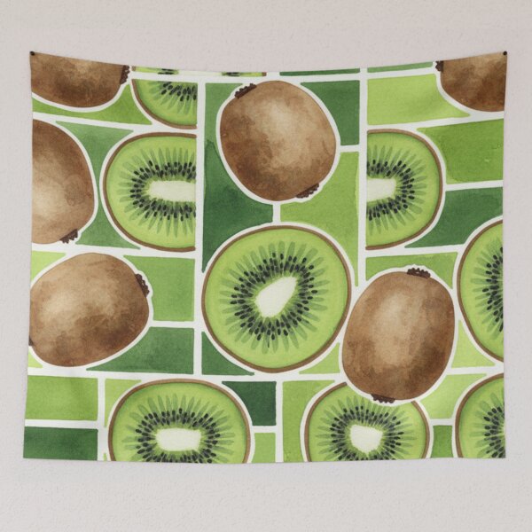 Item preview, Watercolor Kiwi Pattern – Vibrant Fruit Design designed and sold by HeyHas.