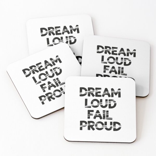 Item preview, Dream Loud Fail Proud - Inspirational Grunge Typography designed and sold by LockjowArt.