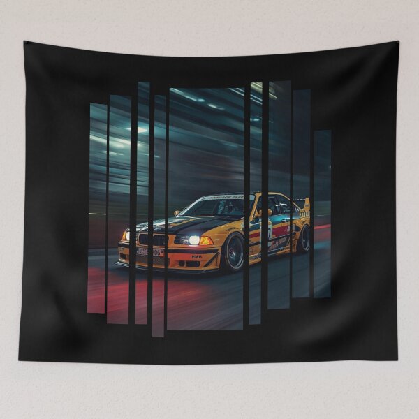 Item preview, BW coupe 36 with wide body kit, street racing vibe, high contrast neon colors 21 designed and sold by Neon G.