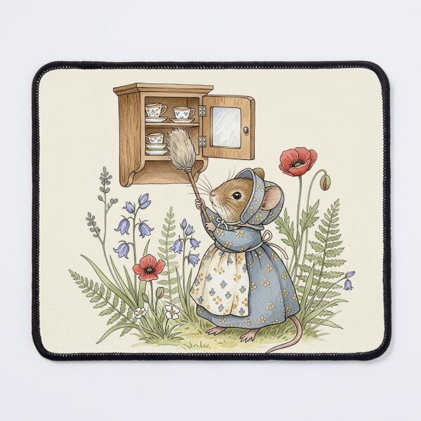 Item preview, Tiny Mouse Cleaning the Tea Cupboard designed and sold by Pasteltone.
