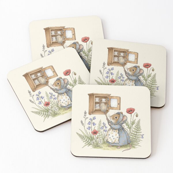 Item preview, Tiny Mouse Cleaning the Tea Cupboard designed and sold by Pasteltone.