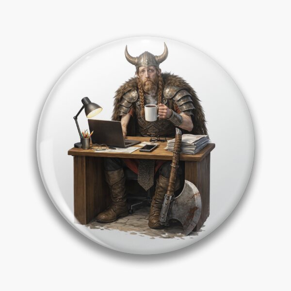 Item preview, Viking Office Worker Funny Medieval Fantasy Shirt designed and sold by RØNI AI.