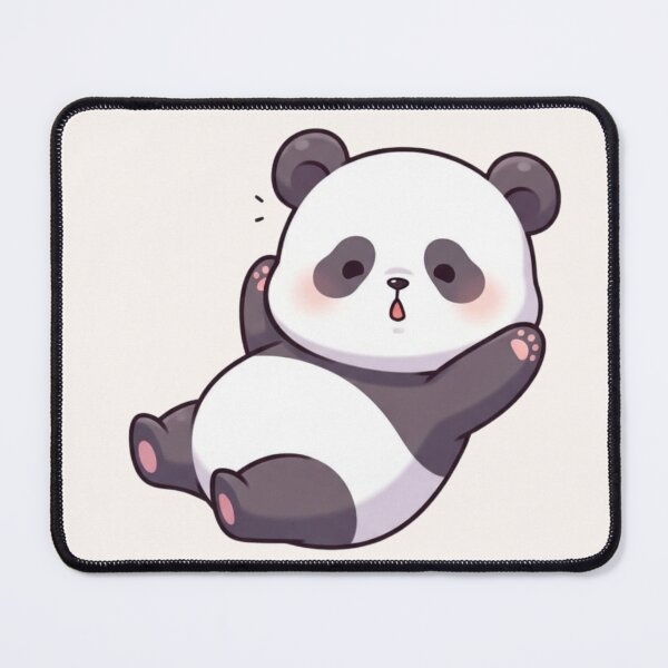 Item preview, Cute Kawaii Panda Lying Down – Adorable Sleepy Panda Cartoon designed and sold by soletstudio.