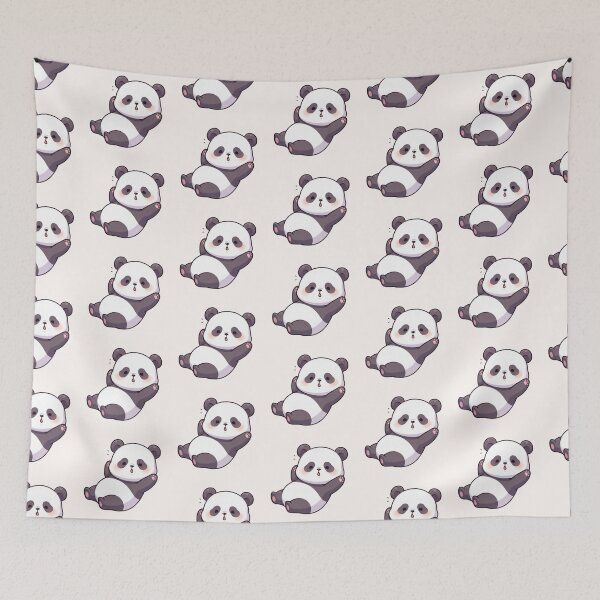 Item preview, Cute Kawaii Panda Lying Down – Adorable Sleepy Panda Cartoon designed and sold by soletstudio.
