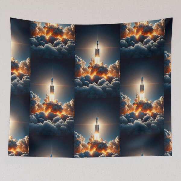 Item preview, Rocket in space designed and sold by RobertMartinArt.