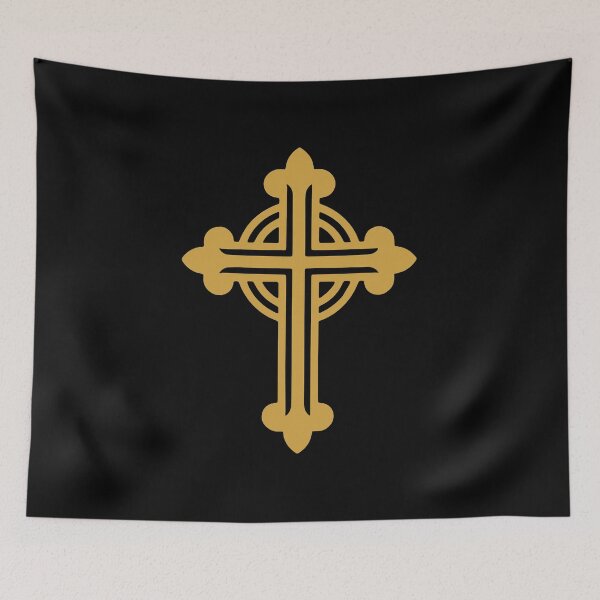 Item preview, Minimalist Gold Christian Cross – Simple Faith Symbol – Modern Religious Art  designed and sold by stylishdzign.