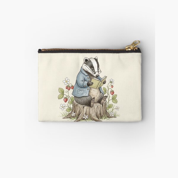 Item preview, Wise Badger Reading on a Tree Stump designed and sold by Pasteltone.