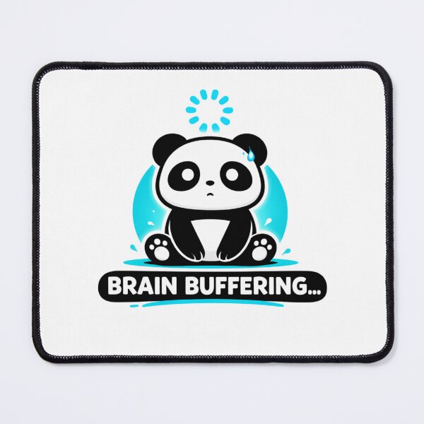 Item preview, Brain Buffering Panda Sticker – Funny Introvert Tech Mood Design designed and sold by snaperos.