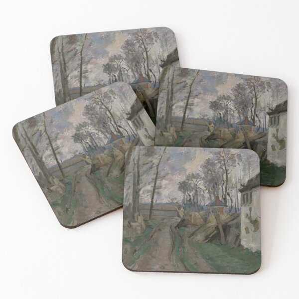 Item preview, A Village Road Near Auvers by Paul Cézanne: Post Impressionist Landscape Poster designed and sold by artofuniverse.